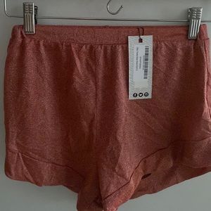 BooHoo shimmer soft shorts